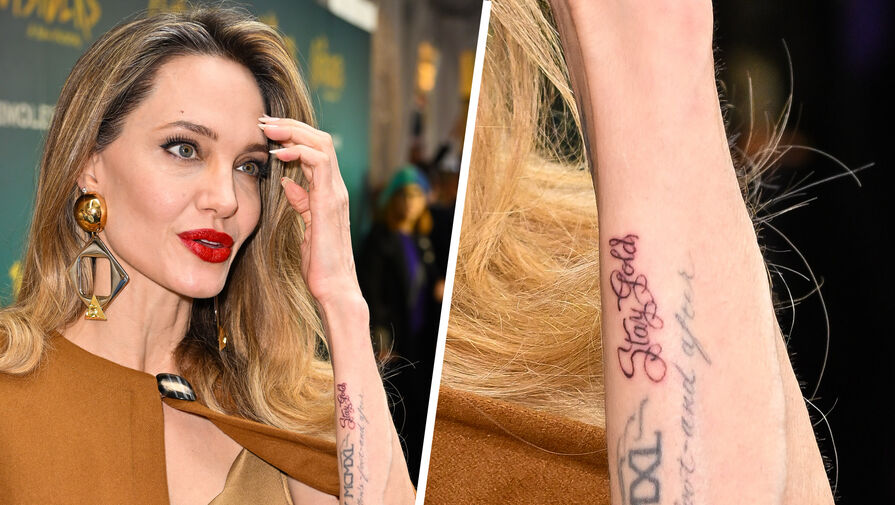 Актриса Анджелина Джоли вышла в свет с новой татуировкой